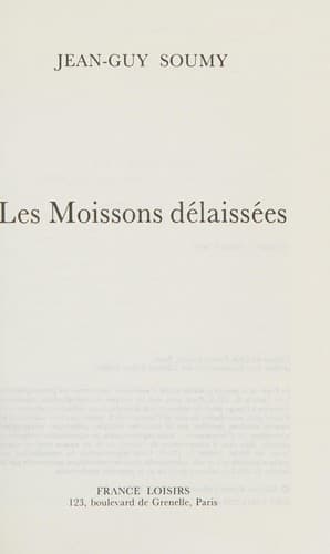 Cover image for Les moissons délaissées