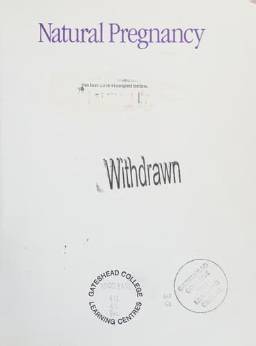 Cover image for Natural pregnancy