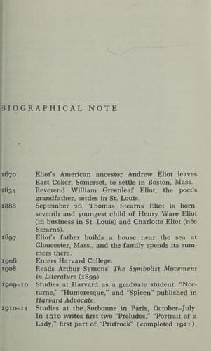 Cover image for T. S. Eliot