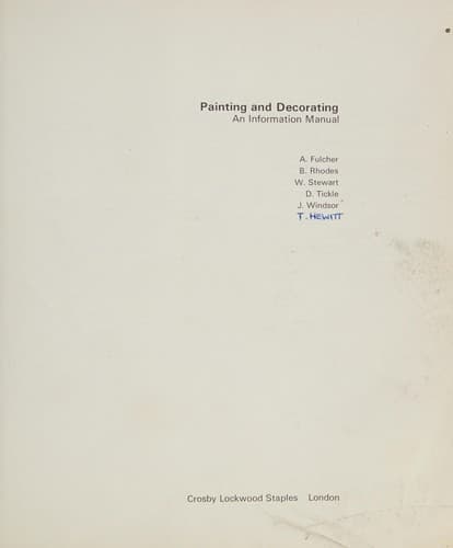 Cover image for Painting and decorating