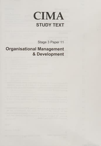 Cover image for CIMA Study Text (Cima Study Text)