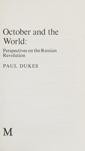 Cover image for October and the World