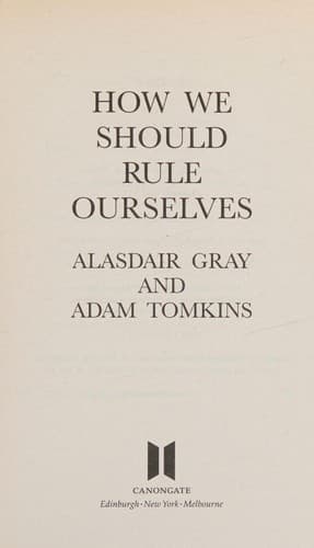 Cover image for HOW WE SHOULD RULE OURSELVES.