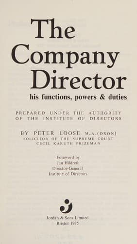 Cover image for The company director