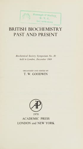British biochemistry past and present