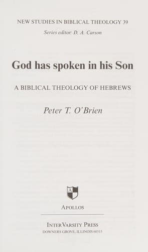 Cover image for God has spoken in his son