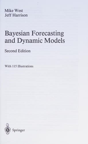 Cover image for Bayesian forecasting and dynamic models