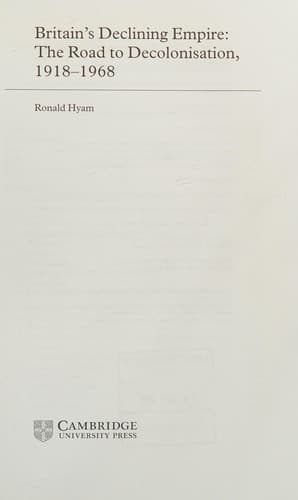 Cover image for Britain's declining empire