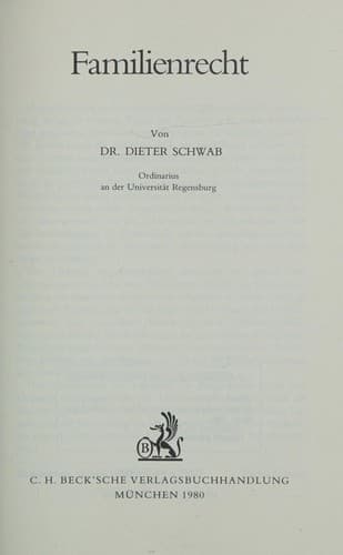 Cover image for Familienrecht