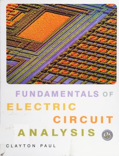 Cover image for Fundamentals of electric circuit analysis