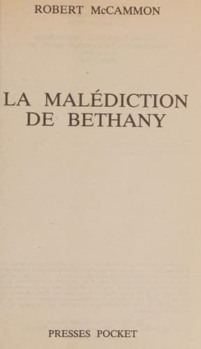 Cover image for La malédiction de Bethany
