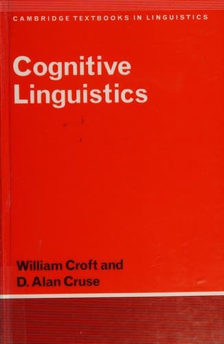 Cover image for COGNITIVE LINGUISTICS.