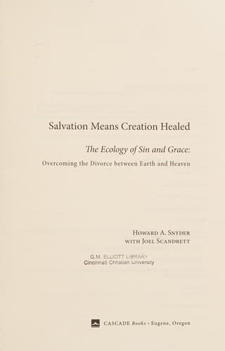 Salvation means creation healed