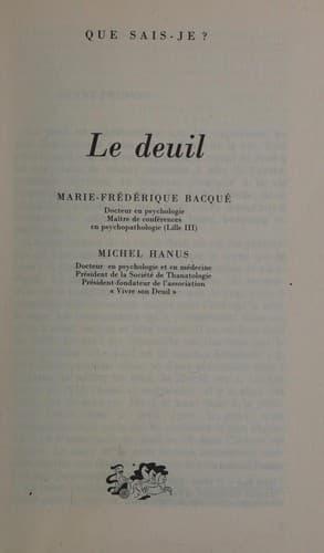 Cover image for Le deuil