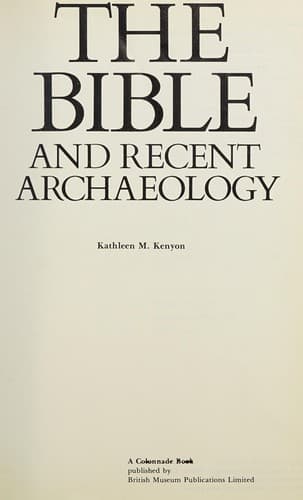 Cover image for The Bible and recent archaeology