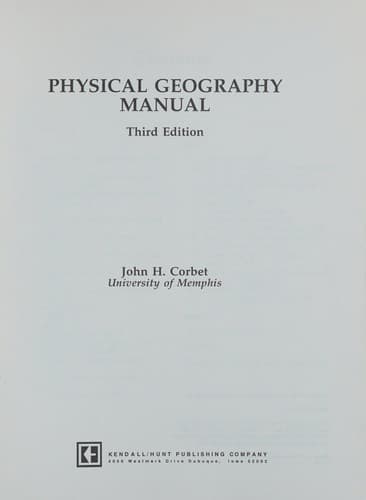 Cover image for Physical Geography Manual