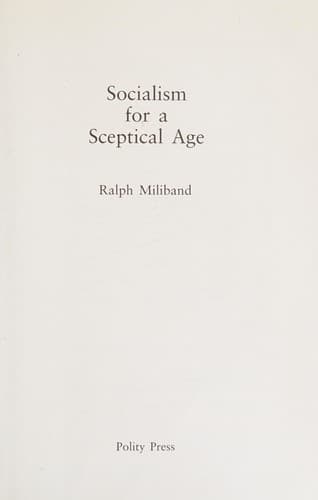 Cover image for Socialism for a sceptical age