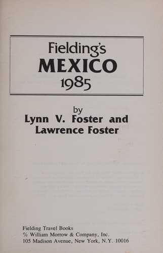 Cover image for Fielding's Mexico 1985