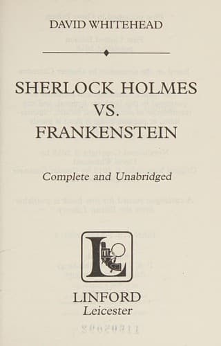 Cover image for Sherlock Holmes vs. Frankenstein
