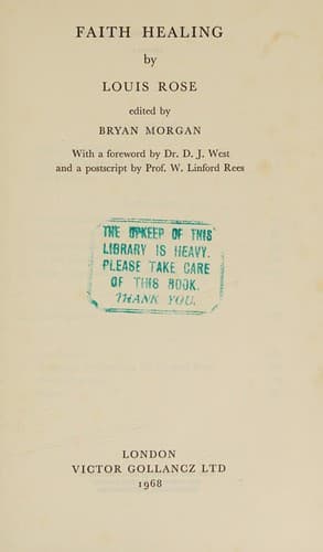Cover image for Faith healing