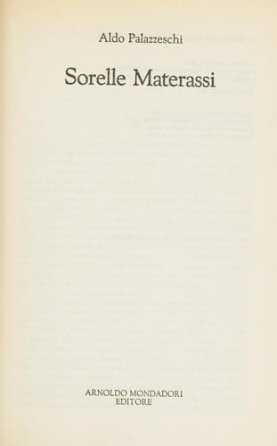 Cover image for Sorelle Materassi