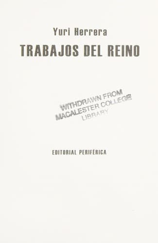 Cover image for Trabajos del reino