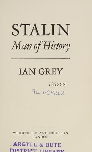 Cover image for Stalin, man of history