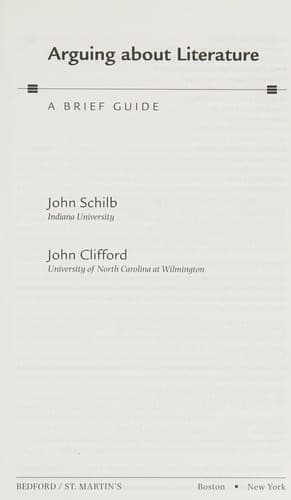 Cover image for Arguing about literature