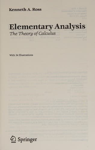 Cover image for Elementary analysis