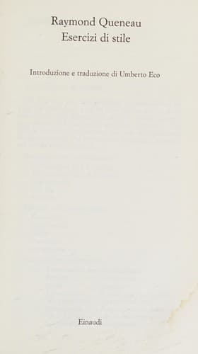 Cover image for Esercizi di stile