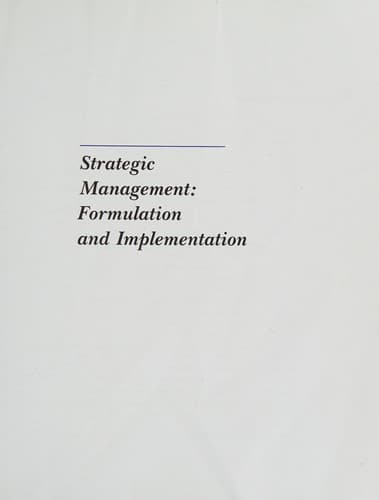Cover image for Strategic management