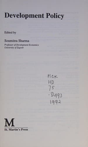 Cover image for Development policy