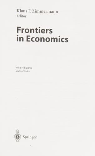 Cover image for Frontiers in economics