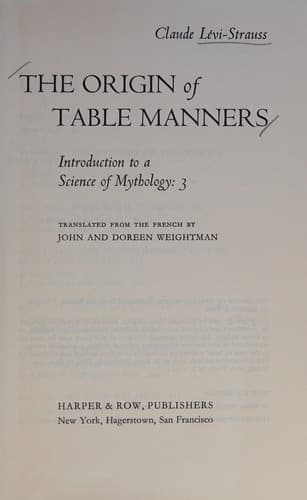 Cover image for The origin of table manners