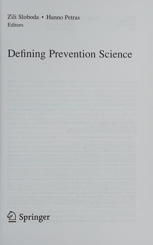 Cover image for Defining prevention science