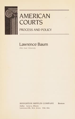 Cover image for American courts
