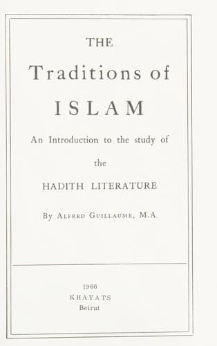Cover image for The traditions of Islam