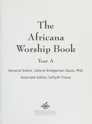 Cover image for The Africana worship book