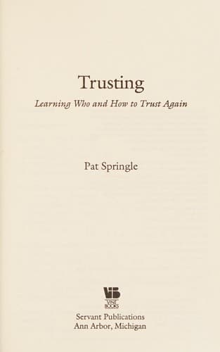 Cover image for Trusting