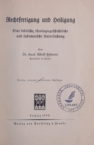 Rechtfertigung und Heiligung