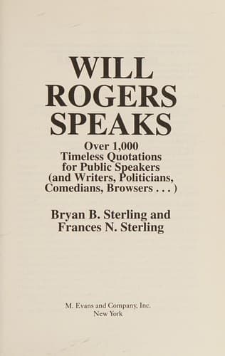 Cover image for Will Rogers speaks