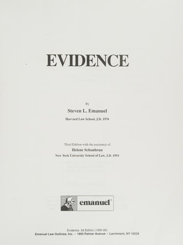 Cover image for Evidence