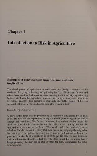 Cover image for Coping with risk in agriculture