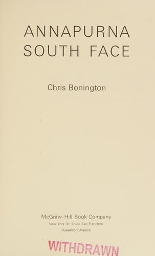 Cover image for Annapurna South Face