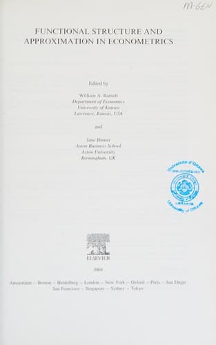 Functional structure and approximation in econometrics