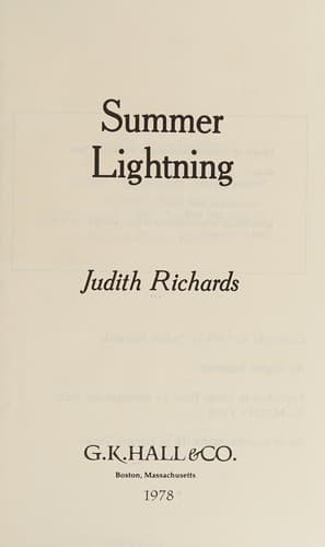 Cover image for Summer lightning
