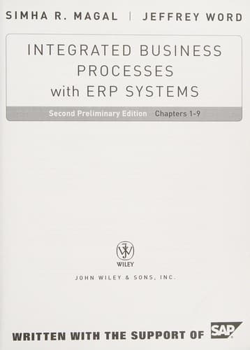 Cover image for Integrated business processes with ERP systems
