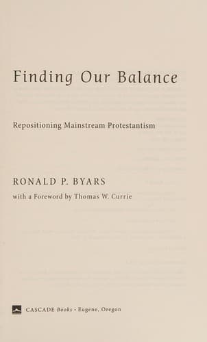 Cover image for Finding our balance