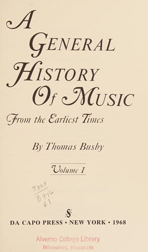 A general history of music