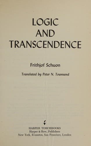 Cover image for Logic and transcendence